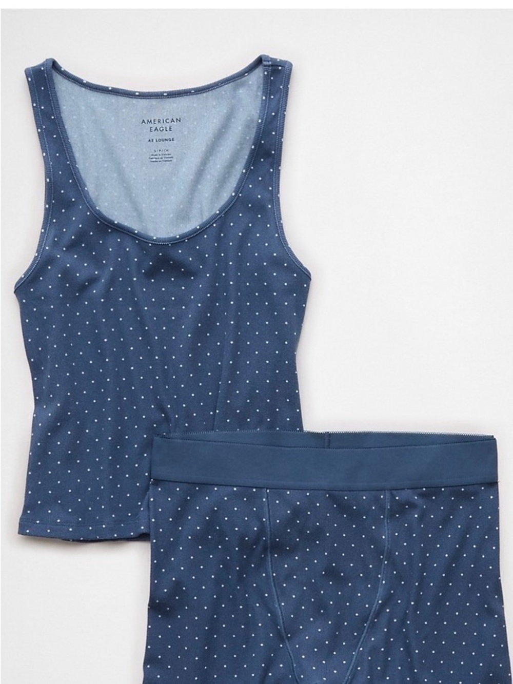 American Eagle Outfitters Navy Polka Dot Tank Top - Women's Intimates
